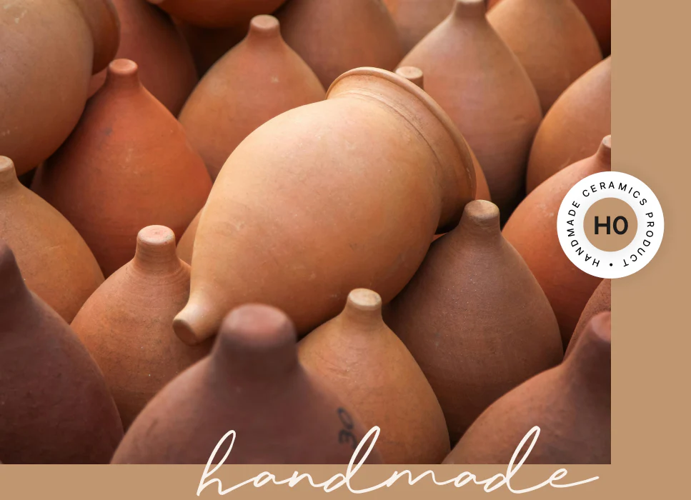 Natural clay pottery
