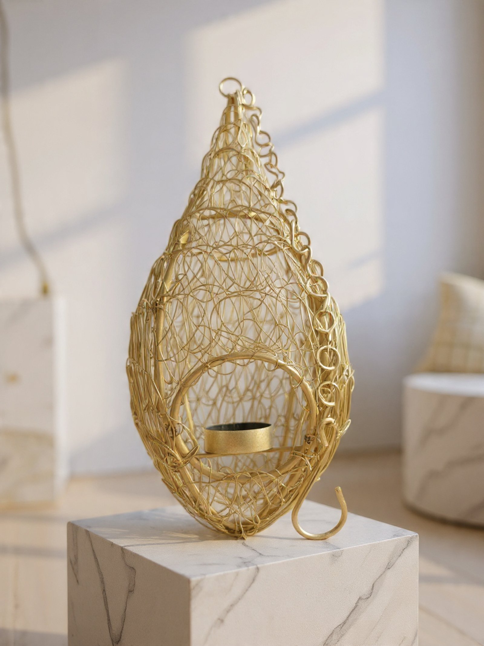 Golden Haven Nest – Brass Symbolic Accent