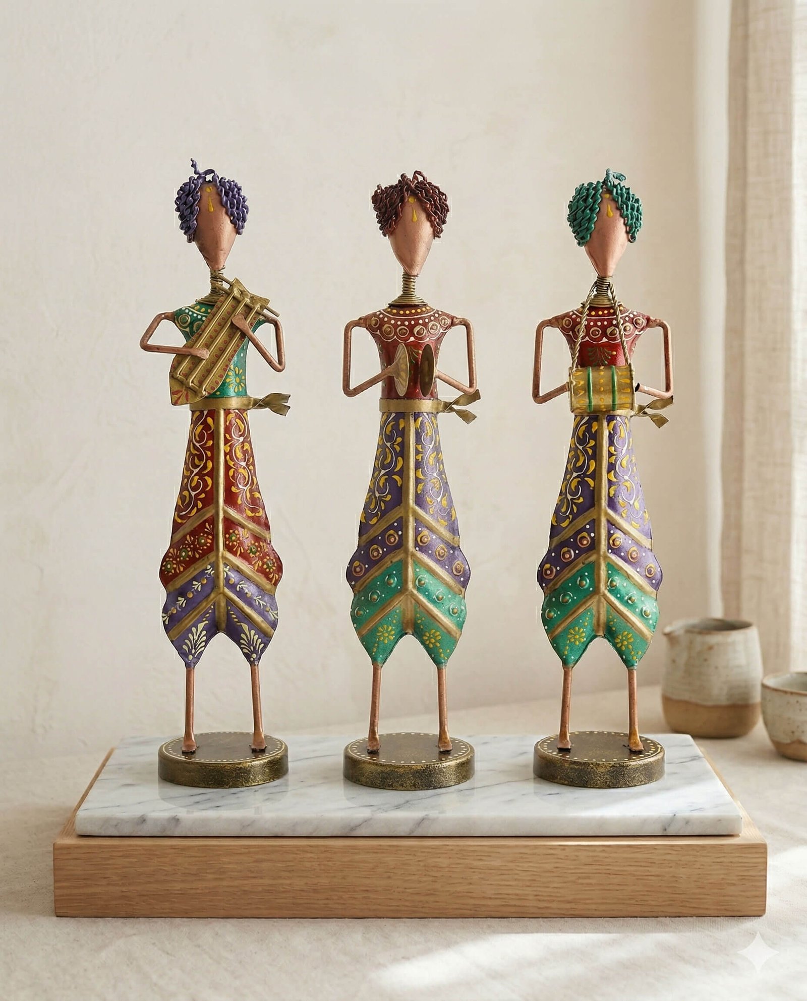 Tribal Rhythm Musician – Handcrafted Metal Art